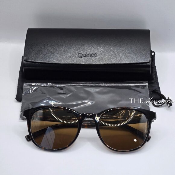 Quince Charlie Polarized Acetate Sunglasses Tortoise With Brown Lens Wide New - Picture 17 of 17